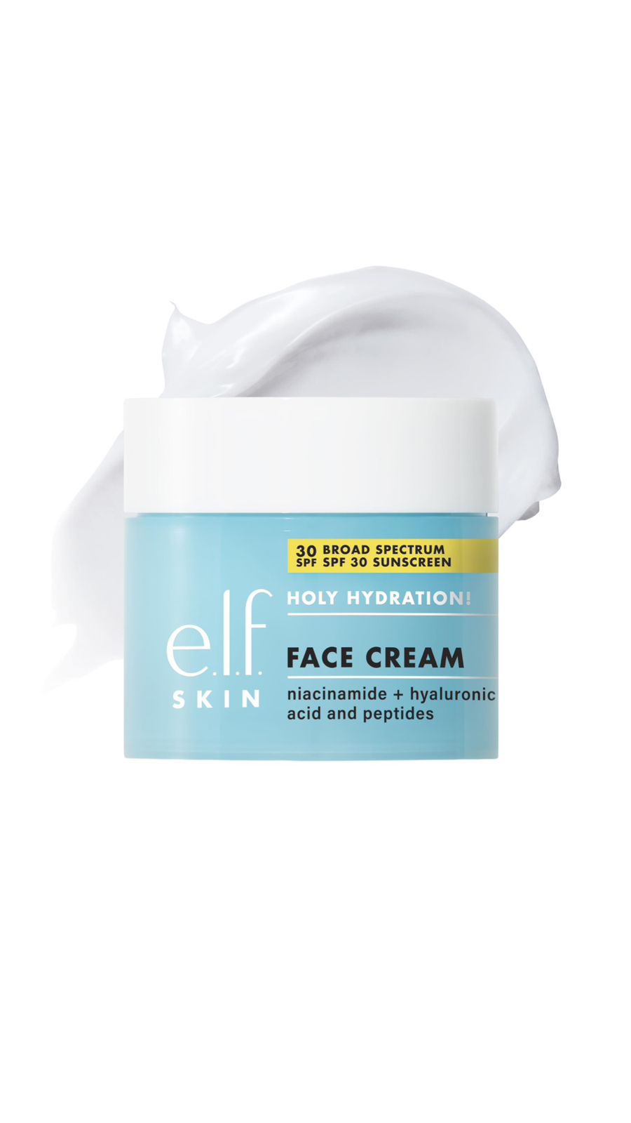 E.L.F. SKIN HOLY HYDRATION! FACE CREAM - BROAD SPECTRUM SPF 30 SUNSCREEN 50g إيلف كريم مرطب للبشرة بعامل حماية من الشمس